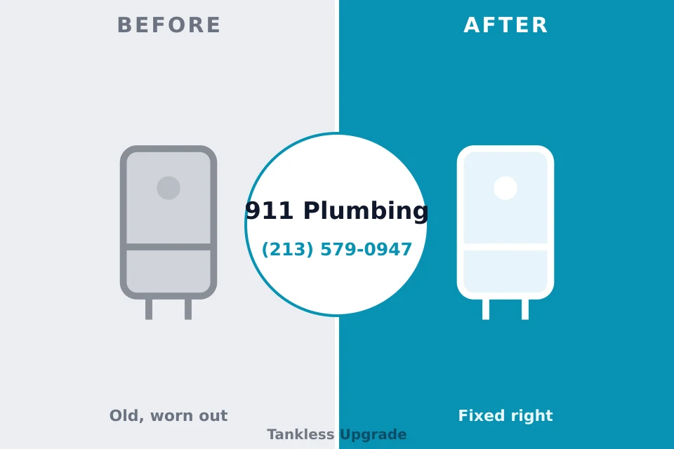 Before and after: plumbing repair East Canton, OH